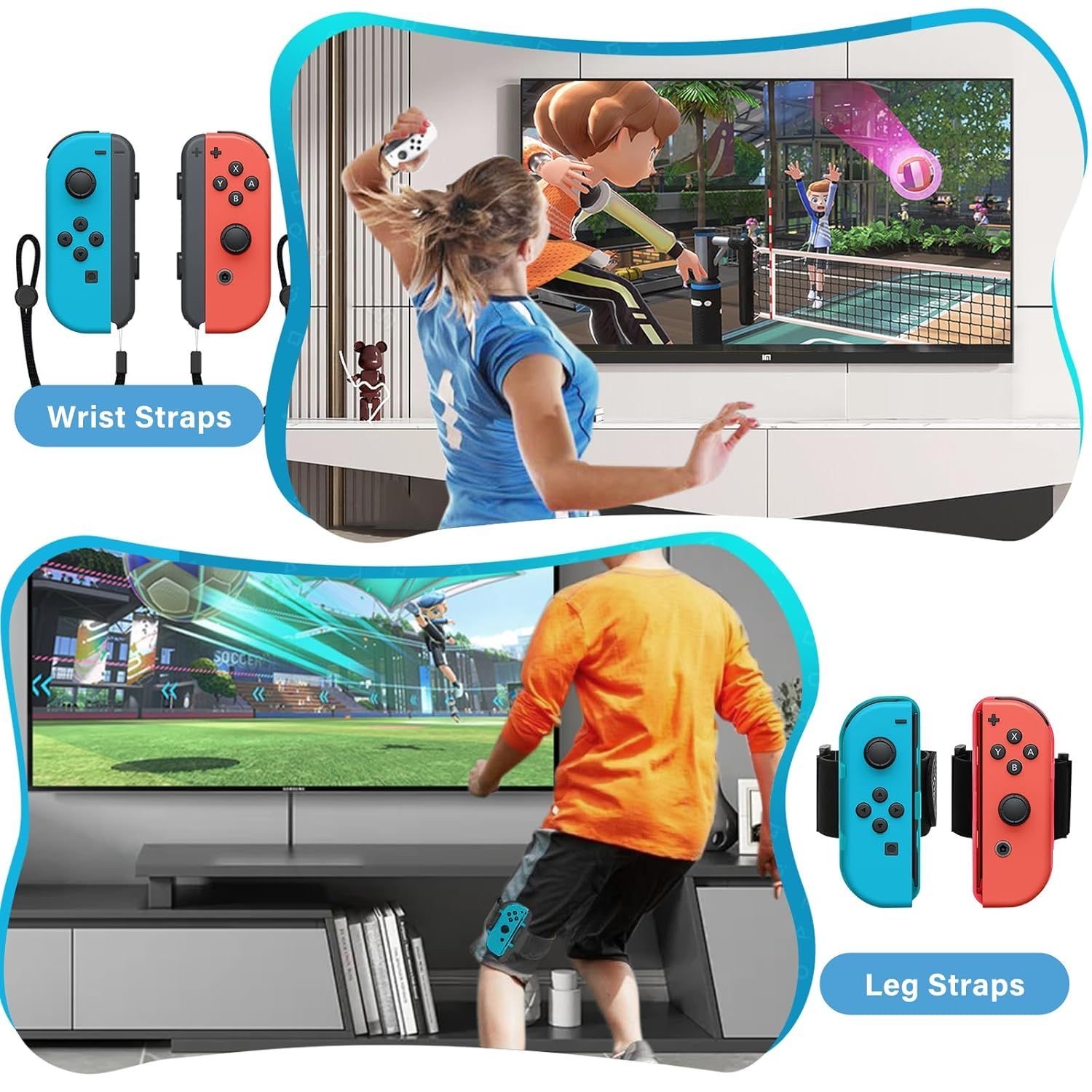 Gaming Kit Accessories Nintendo Switch - 2-in-1-Gaming-Bewegungszubehör-Set für Nintendo Switch OLED, zwei