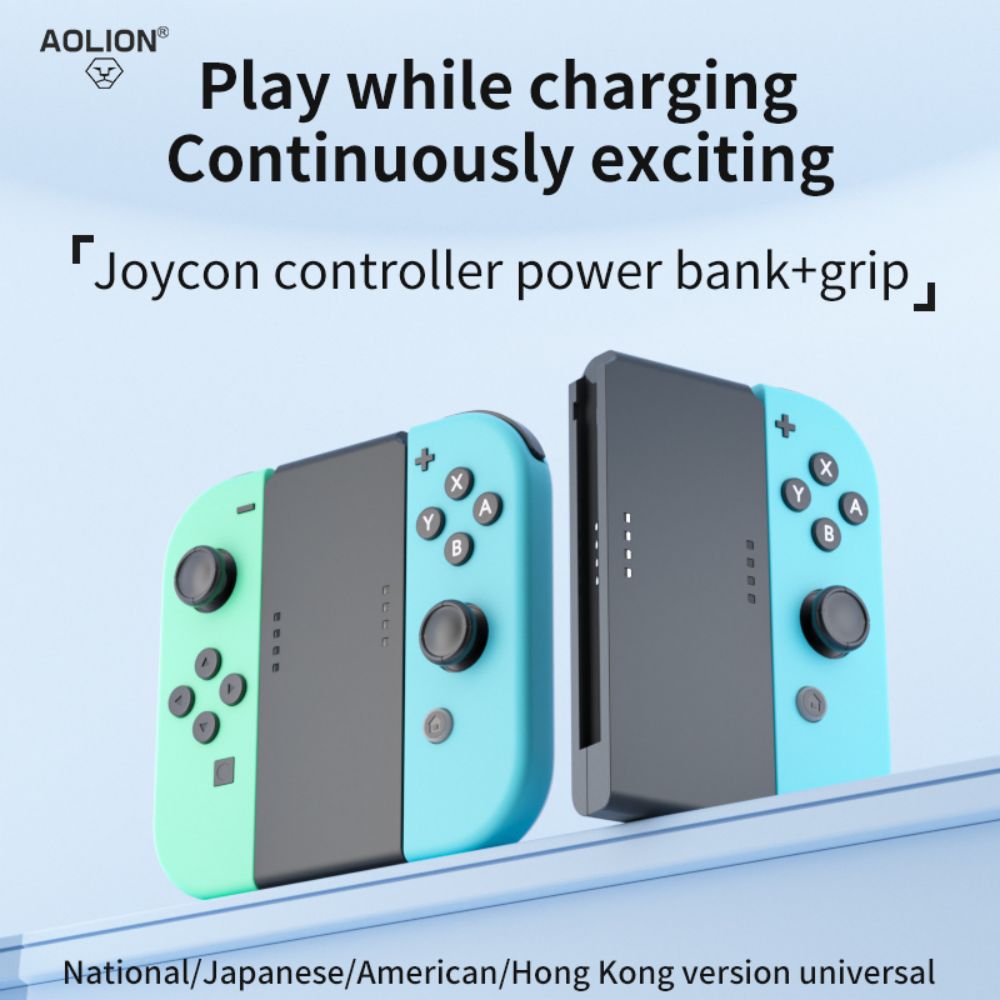 Gaming Kit Accessories Nintendo Switch - AOLION Tragbarer Switch Joncon Ladegriff 3400mAh