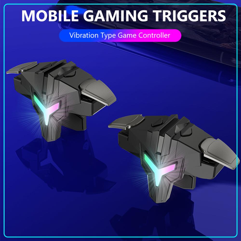 Gaming Accessories Bundle - 1/2 Stück RGB/mechanischer 4-Finger-Mobil-Gaming-Auslöser für PUBG