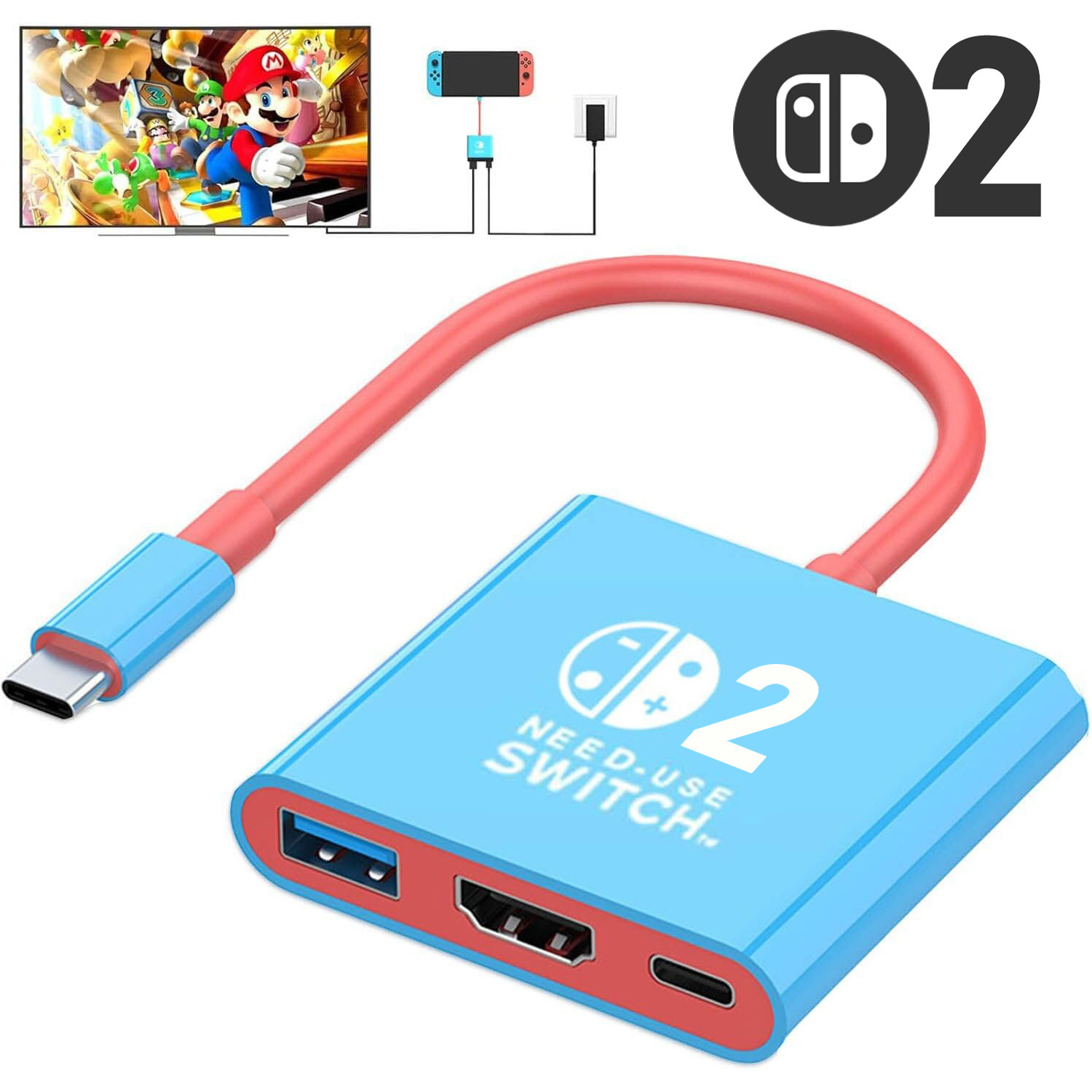 Gaming Kit Accessories Nintendo Switch - Für Switch2 Typ C Docking Station