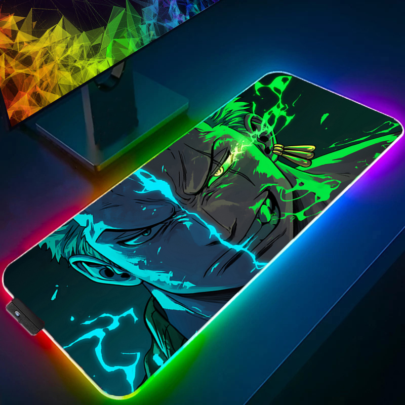 Gaming Office Accessories - ONE PIECE Zoro Mauspad RGB Gaming
