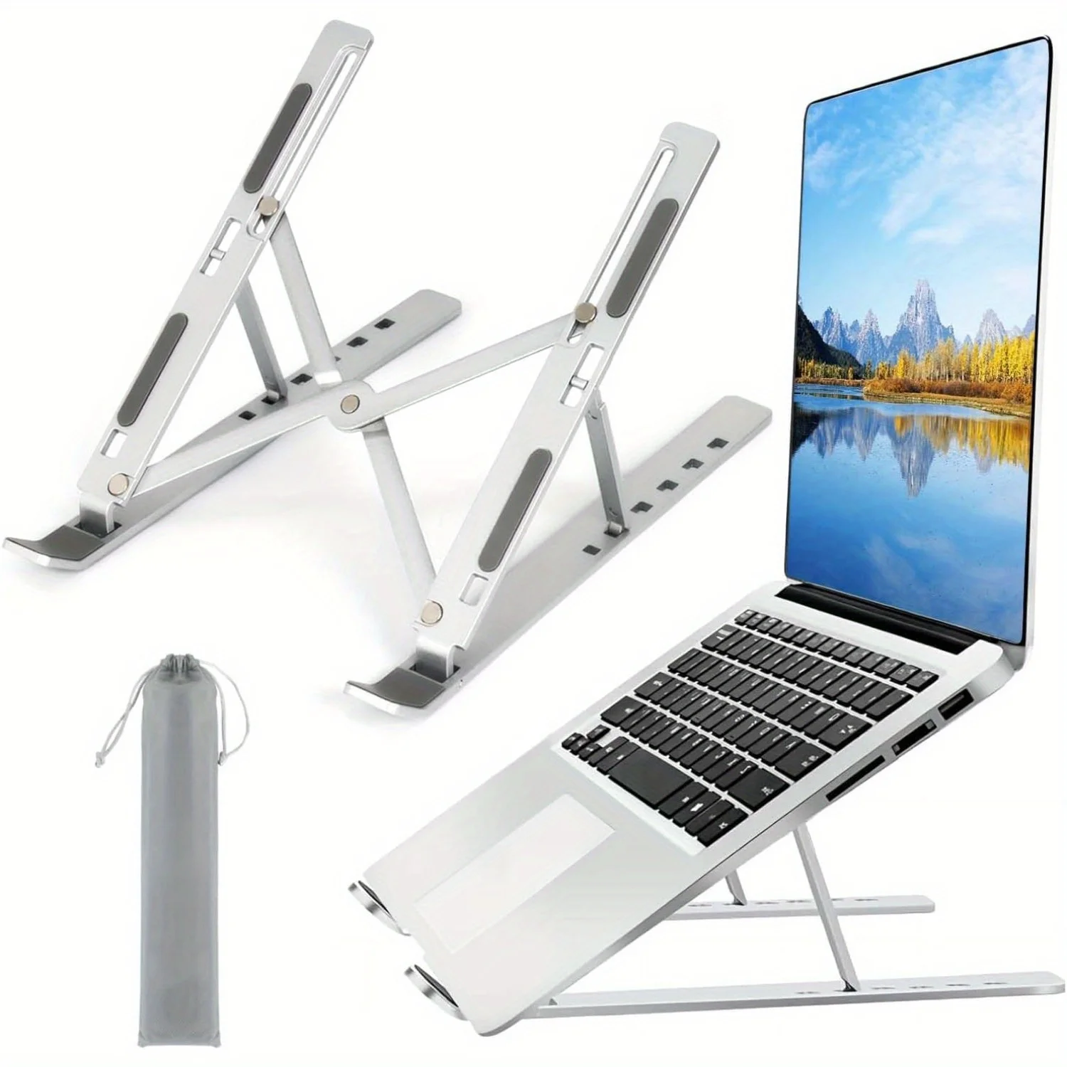 Gaming Accessories Pink - Verstellbarer Laptopständer aus Aluminium – 6-stufige