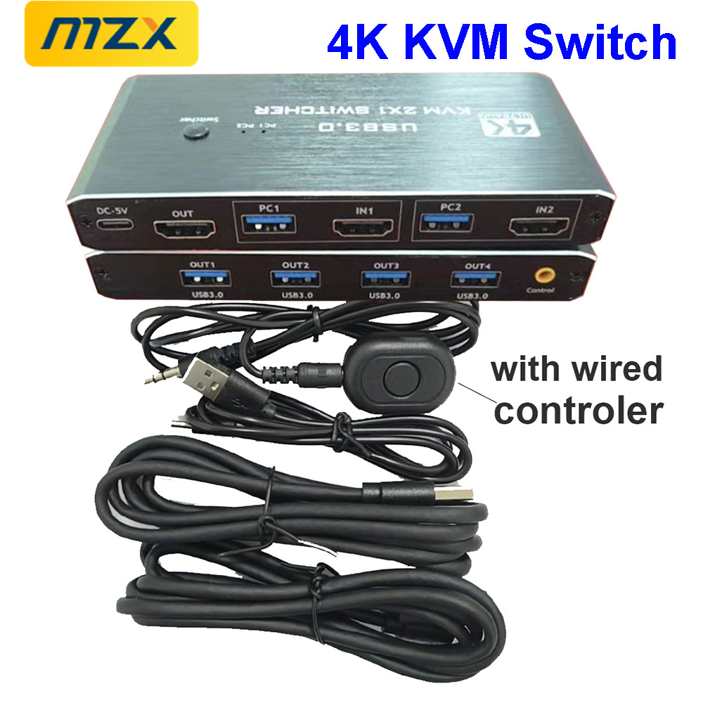 Gaming Accessories Storage - KVM-Switch 4K 60Hz Umschalter USB 3.0