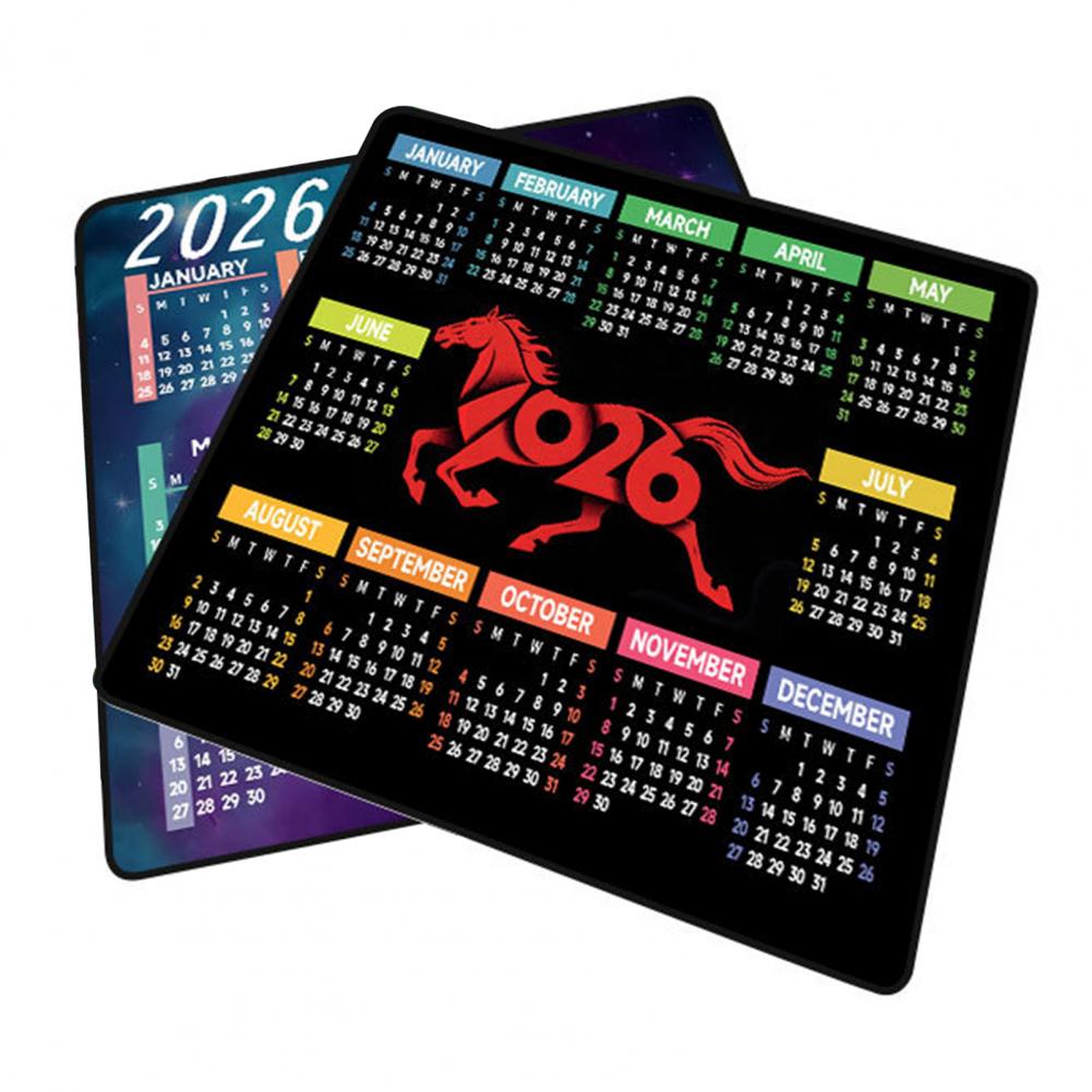 Gaming Office Accessories - 2026-Kalender-Mauspad, wasserdicht, für Zuhause, Büro, Gaming,
