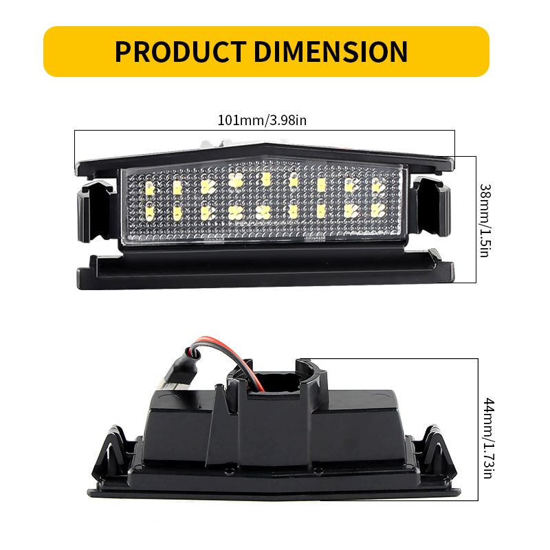 2PCS Weiße LED Kennzeichen Lic – Gaming Accessories Storage Bewertung und Preis